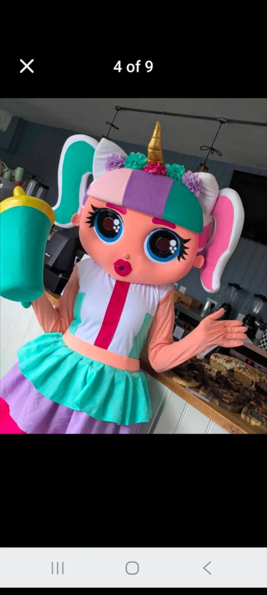 Collection of character mascot costumes